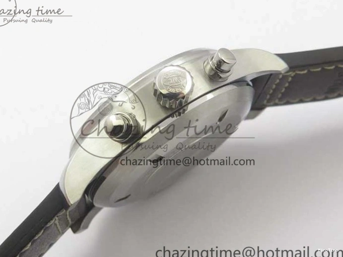 MIROTIME 0514 Pilot Chrono Spitfire IW387903 SS ZF 1:1 Best Edition Black Dial on Brown Leather Strap A OdorResistant 7127